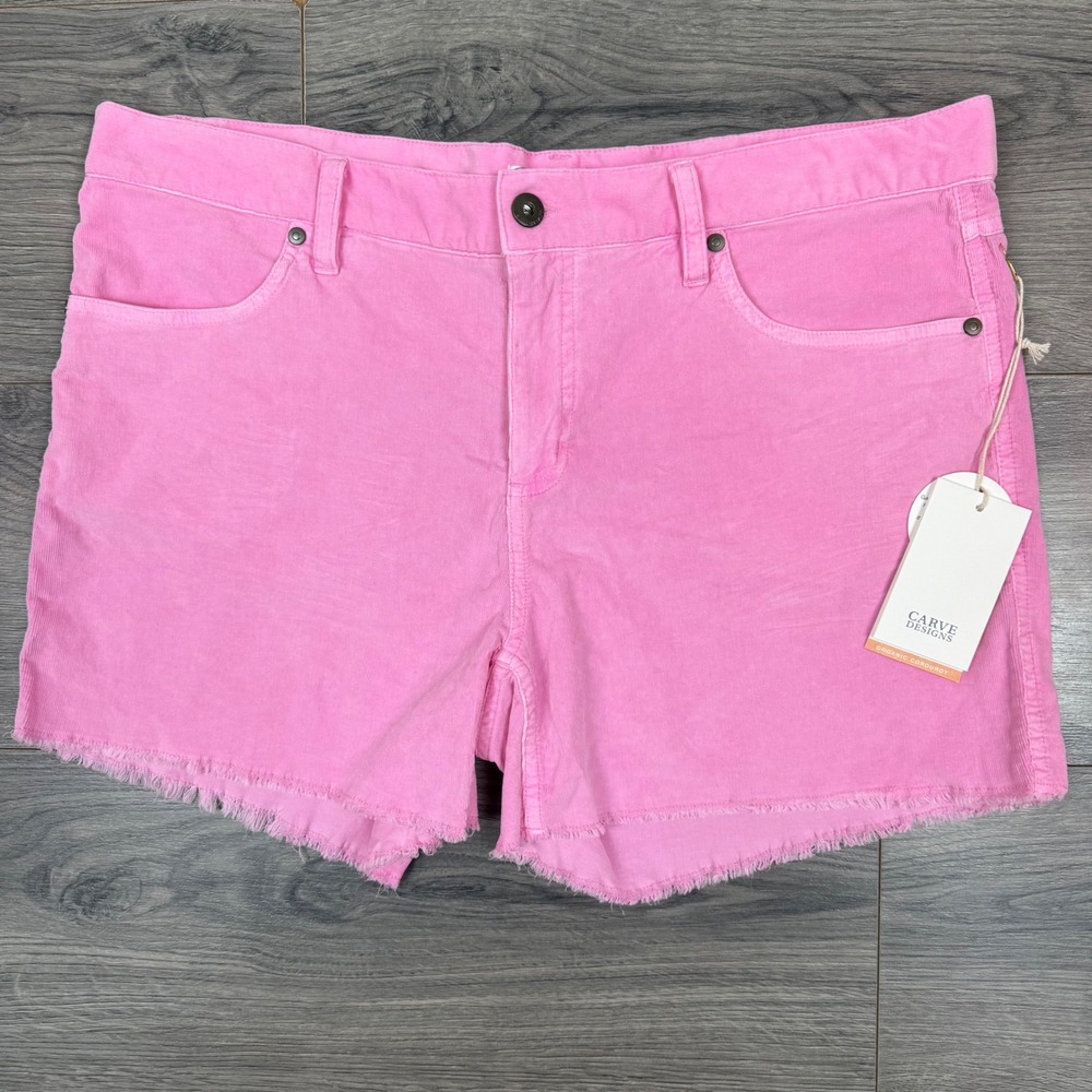 Carve Designs Pink Women's Frayed Hem Shorts